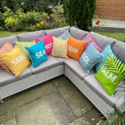 Holiday Theme Mix & Match Outdoor Scatter Cushion, Cushions For Garden, Colourful Garden Home - thumbnail 3