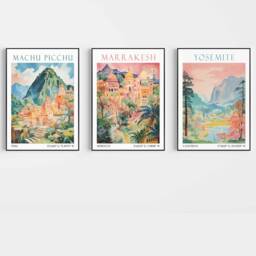 Travel Prints, Any City Country City Prints Travel Poster Custom Personalised Wall Art Home Decor Destination Print Gift - thumbnail 3