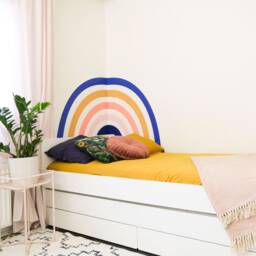 Art Deco Rainbow Wall Decal Plastic-Free Mural Sticker - thumbnail 2