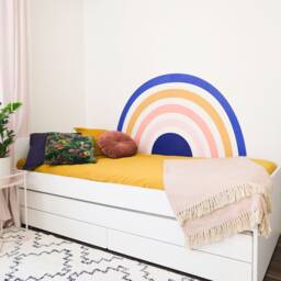 Art Deco Rainbow Wall Decal Plastic-Free Mural Sticker