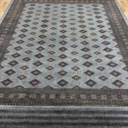 8x10 Silver Color Bokhara Rug - 2.50x3.00 Kids Room Luxury Area Turkish Fine Quality Afghan - thumbnail 2