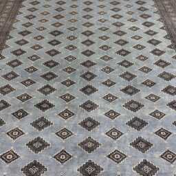 8x10 Silver Color Bokhara Rug - 2.50x3.00 Kids Room Luxury Area Turkish Fine Quality Afghan - thumbnail 3