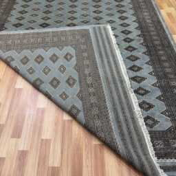 8x10 Silver Color Bokhara Rug - 2.50x3.00 Kids Room Luxury Area Turkish Fine Quality Afghan - thumbnail 4