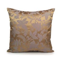 Gold Tan & Silver Gray Pillow, Throw Pillow Cover, Decorative Cushion Covers, Accent Sham, Trendy Silk Blend