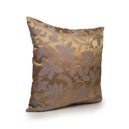 Gold Tan & Silver Gray Pillow, Throw Pillow Cover, Decorative Cushion Covers, Accent Sham, Trendy Silk Blend - thumbnail 2