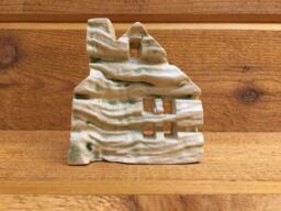 Green Bark House No. 1, Ceramic Wall Art