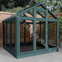 Plans For Wooden Garden Greenhouse 2.1Mx2.1M Diy Digital Woodwork Download Only UK Metric With Cut Lists - thumbnail 3