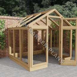 Plans For Wooden Garden Greenhouse 2.1Mx2.1M Diy Digital Woodwork Download Only UK Metric With Cut Lists - thumbnail 4