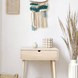 Handcrafted Woven Wall Hanging Set Coastal Farmhouse Textile Art - thumbnail 3