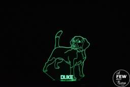 Personalised Beagle Night Light Engraved Dog Led Light Stand - thumbnail 1
