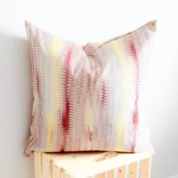 Pink & Yellow Abstract Pillow The Raela Cover Covers 22x22 - thumbnail 2