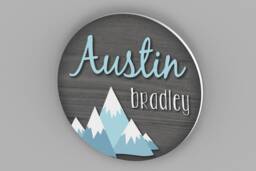 Round Nursery Name Sign, Decor, Wall Art, Boy Nursery, Mountain Rustic Woodland