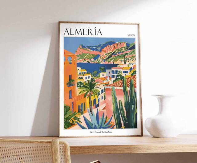 Almeria Travel Poster Spain Coastal Art Print - image 1