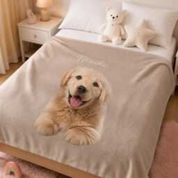 Custom Pet Photo Blanket, Personalized Special Memory Keepsake - thumbnail 3