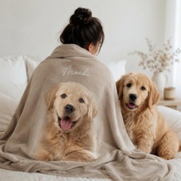 Custom Pet Photo Blanket, Personalized Special Memory Keepsake - thumbnail 1