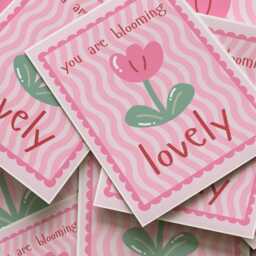 You Are Blooming Lovely Print Set Of 2 - Personalised Name Girls Room Kids Bedroom Poster Playroom Nursery Prints Cute Flower - thumbnail 2