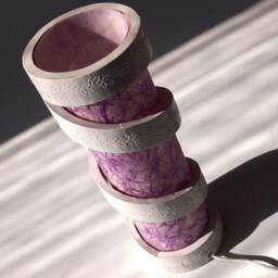 Handmade Bamboo Table Lamp Spiral Night Light With Nepali Paper - thumbnail 3