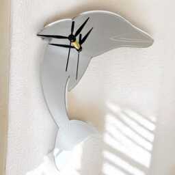 Etched Dolphin Shaped Clocks - Custom Colours & Woods, Sizes & Personalised Engraving Option - thumbnail 4