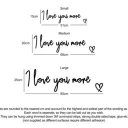 I Love You More Wooden Words Wall Art Large Quote - thumbnail 3