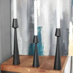 Handmade Wooden Candlestick Set Scandinavian Rustic Home Decor - thumbnail 2