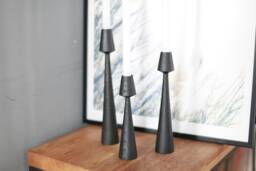 Handmade Wooden Candlestick Set Scandinavian Rustic Home Decor