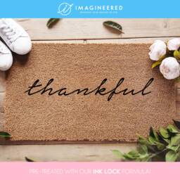 Thankful Doormat - Thankful Welcome Mat Coir Thanksgiving New Home Gift House Warming Decorations Decor - thumbnail 1