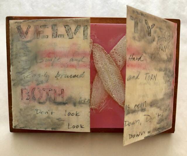 Velvet, Art Book, Encaustic Sculpture On Wood, Poetry Infused - image 1