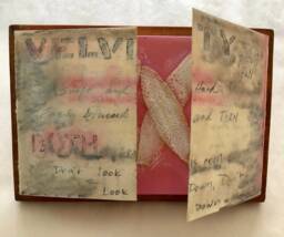 Velvet, Art Book, Encaustic Sculpture On Wood, Poetry Infused - thumbnail 1