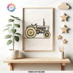 Tractor Evolution Prints - Set Of 3 Posters - Boys Bedroom Artwork Farm Wall Art Tractors Poster Farmyard Nursery Decor Gift Farmer - thumbnail 3