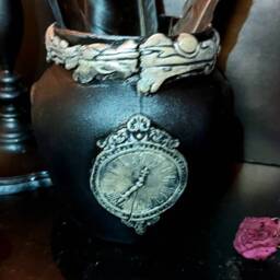 Gothic Pen Holder, Dark Academia, Aesthetic Decor, Halloween Witch Fountain Goth Brush - thumbnail 3