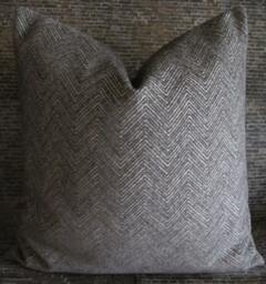 Designer Pillow Cover - Herringbone Zig Zag Chenille - thumbnail 1
