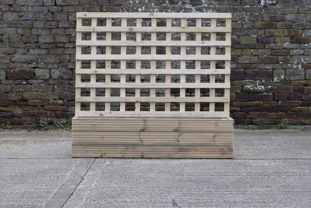 Raised Bed Decking With Trellis No Base /Flooring/Garden Planter Wooden Pot - image 1