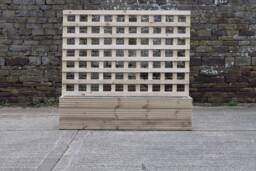 Raised Bed Decking With Trellis No Base /Flooring/Garden Planter Wooden Pot