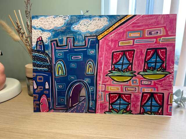 York, Bootham Bar A4 Professional Art Print Of Original Artwork By Autistic Artist Emy Spinks - image 1