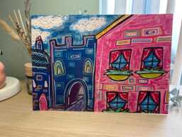 York, Bootham Bar A4 Professional Art Print Of Original Artwork By Autistic Artist Emy Spinks - thumbnail 1