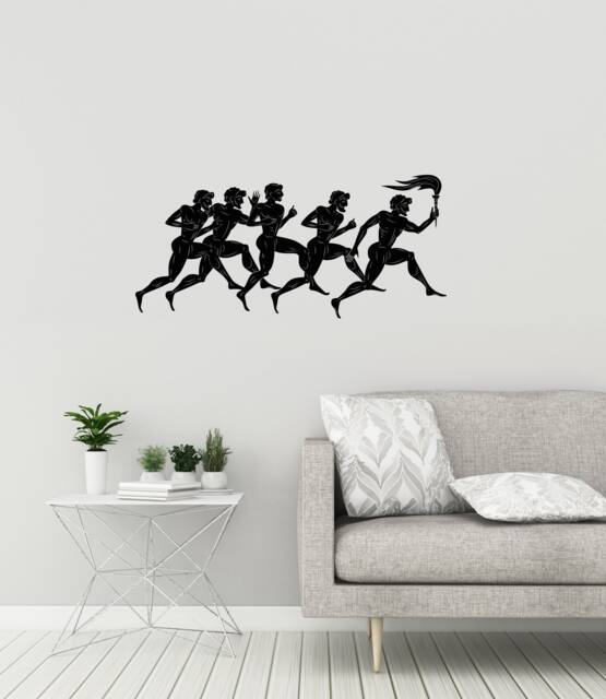Ancient Greek Runners Vinyl Wall Decal Greece Antiquity Home Interior Stickers Mural - #2945Di - image 1