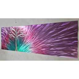 Modern Abstract Silver Tree Metal Wall Art, Indoor/Outdoor - thumbnail 2