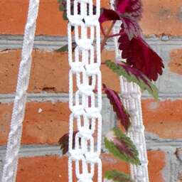 White Vintage Macrame Plant Hanger 28 Inches 3mm - Hanging Planter Indoor Outdoor Gift Idea Macrame Wall Hanging Planter Patterns - thumbnail 2