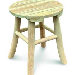 Malvern Teak Root Slatted End Table Or Stool 35cm - thumbnail 2