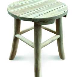 Malvern Teak Root Slatted End Table Or Stool 35cm - thumbnail 3