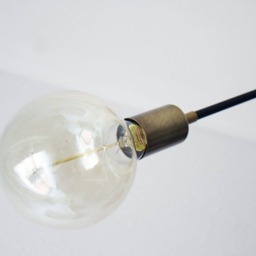 Ada - Black Brass Semi Flush Mount Ceiling Lamp Modern 2-Arm Lighting - thumbnail 2