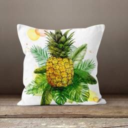 Pineapple Cushion Cover/Tropical Fruit Pillow Top/Tropical Home Decor/Housewarming Gift/Decorative Case-/Pineapple Throw - thumbnail 2