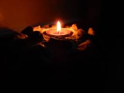 Artistic Home Decor . Holder Concrete Candlestick Stone Candle Tealight Design Object Inspired By Nature - thumbnail 1