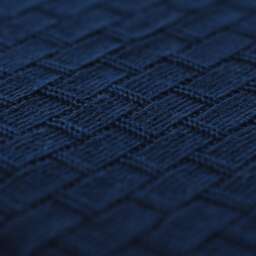 Hand Knitted Merino Wool Baby Blanket - Navy Blue - thumbnail 3