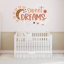 Boho Sweet Dreams - Vinyl Wall Stars Moon Words Custom Home Decor - thumbnail 4