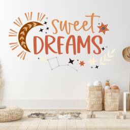 Boho Sweet Dreams - Vinyl Wall Stars Moon Words Custom Home Decor - thumbnail 2
