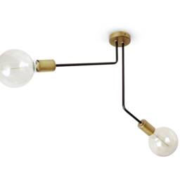 Kim - Modern Industrial Black Chandelier Semi Flush Mount Ceiling Light - thumbnail 4