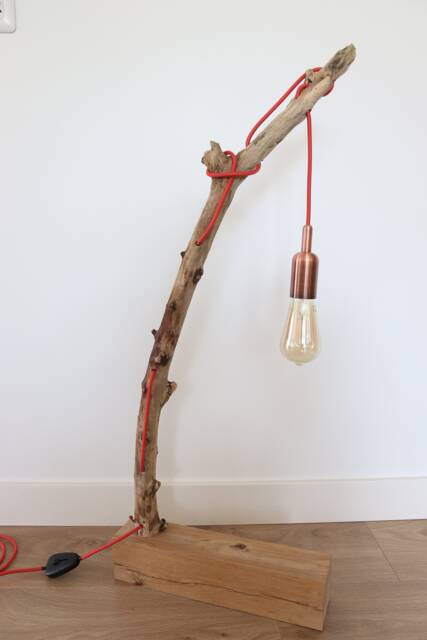Lamp Wood Natural Art Deco - image 1