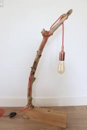 Lamp Wood Natural Art Deco - thumbnail 1