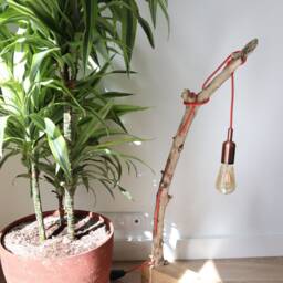 Lamp Wood Natural Art Deco - thumbnail 4